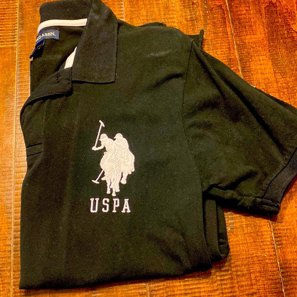 USPA black polo shirt